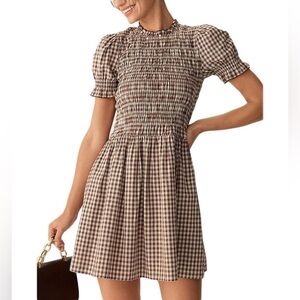 Plaid Short Sleeve Dress